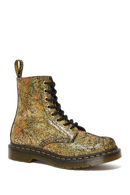 1460 Pascal Gold Metallic Leather Boots