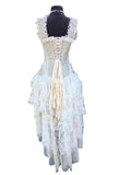 Cream Brocade Corset Dress