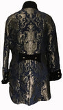 Blue and Silver Brocade Coat