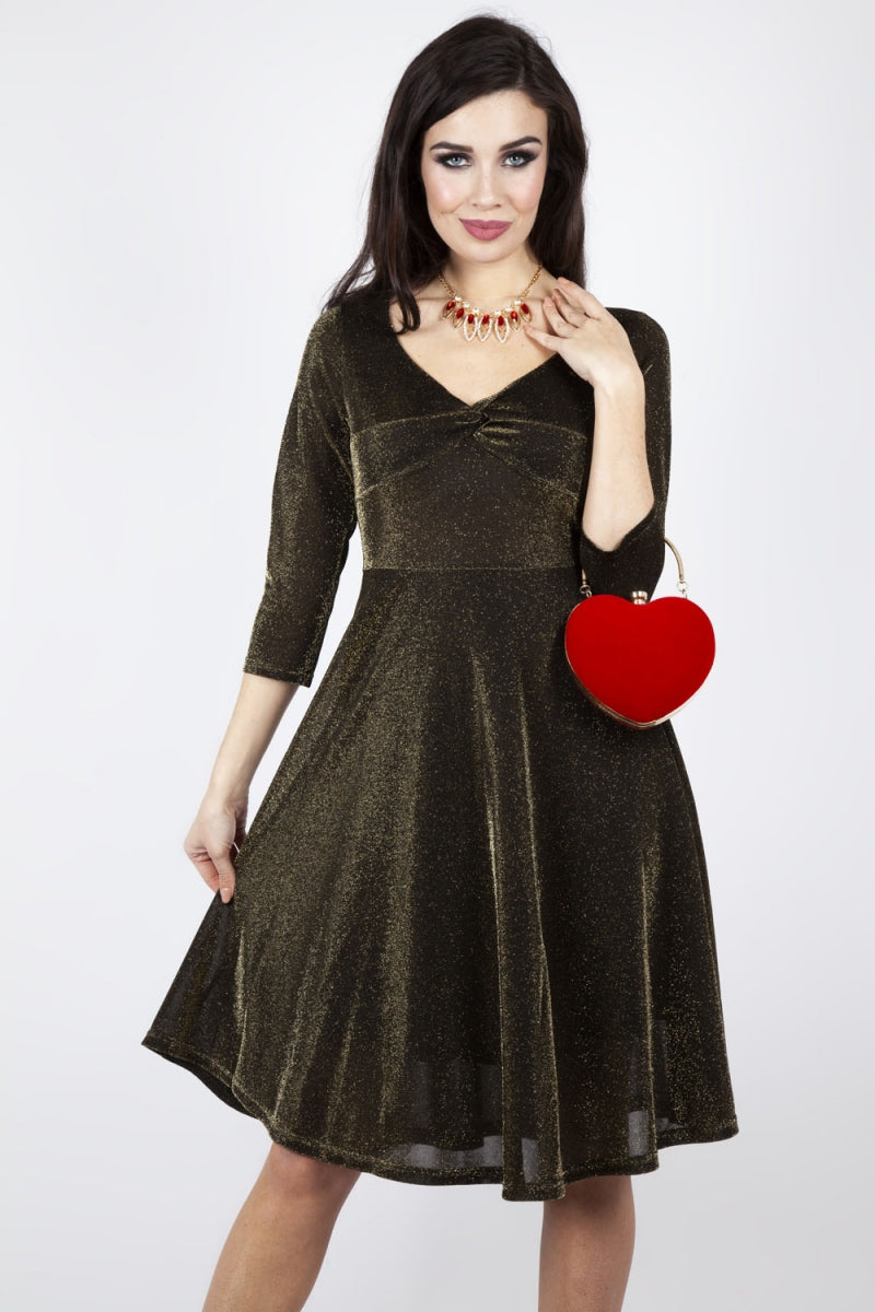 white christmas dresses Lulu Sky Polka Swing Dress main image 1