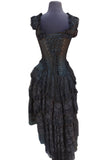 Black Brocade Corset Dress
