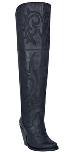 Black Jilted Fashion Western Boots - Snip Toe