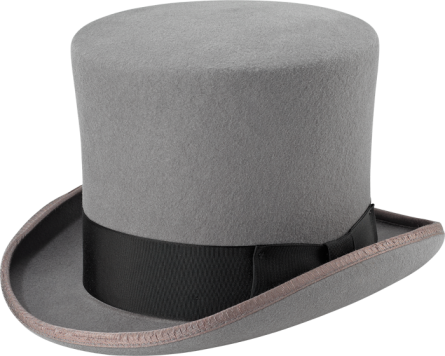 Classic Felt Grey Top Hat