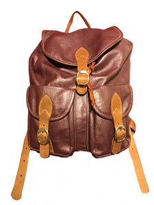 Plum Leather Backpack