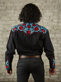 Floral Embroidery Western Shirt