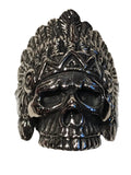 A smaller more curvy version of our “spirit of a nation” skull and headdress rings