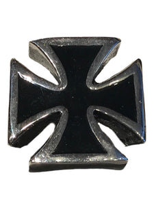 Black inlaid Maltese cross similar to the one worn by the great Lemmy of Motörhead