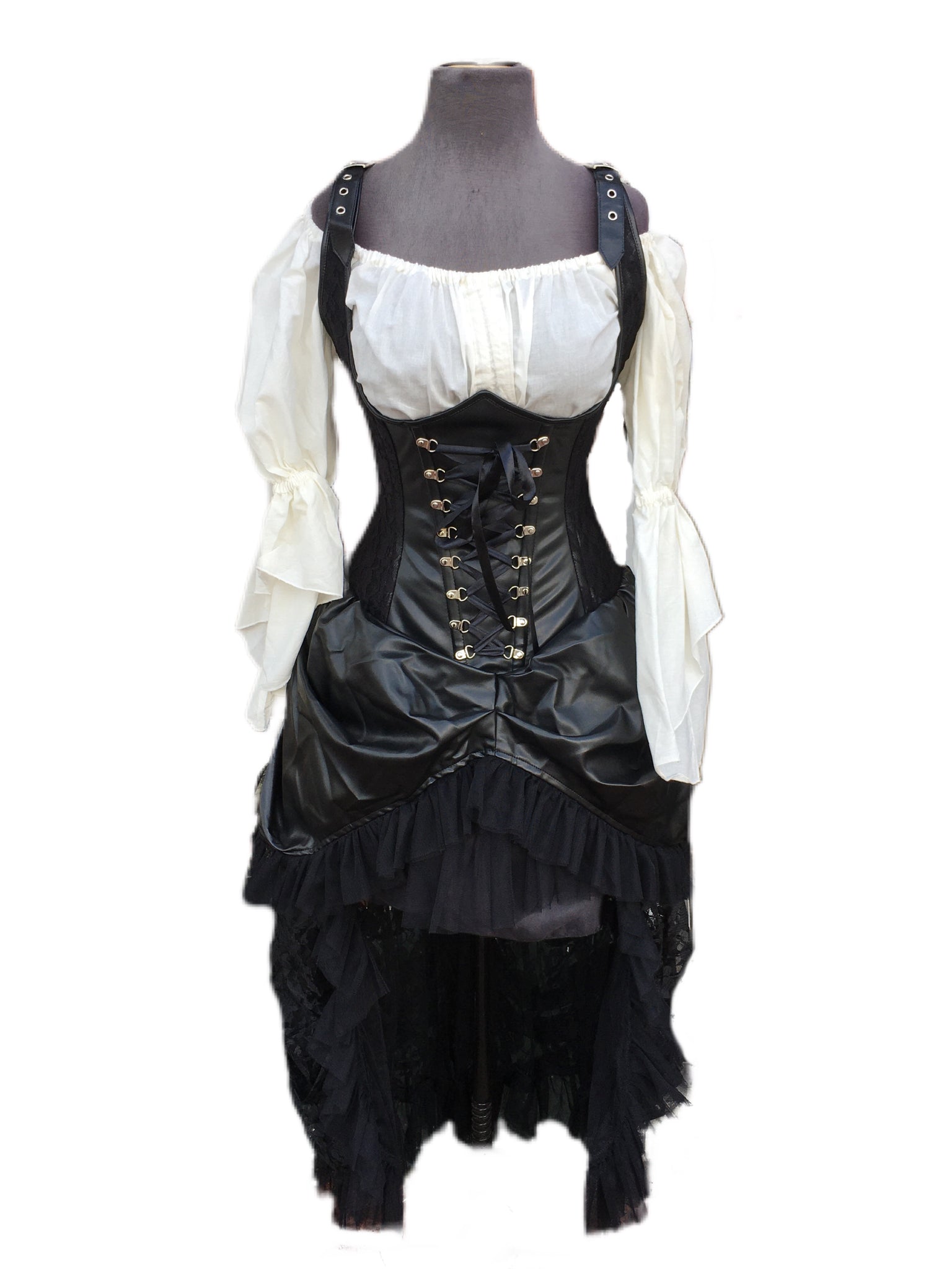 Sinister Corset Dress with Faux Leather Roadkill13 Sinister Corset Dress with Faux Leather Roadkill13