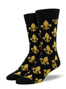 Fleur de Lis Women's Socks- Gold