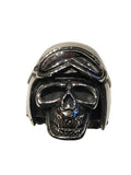 Perfect ring for veterans and WWII afficianados, featuring a skull wearing a fighter pilot helmet