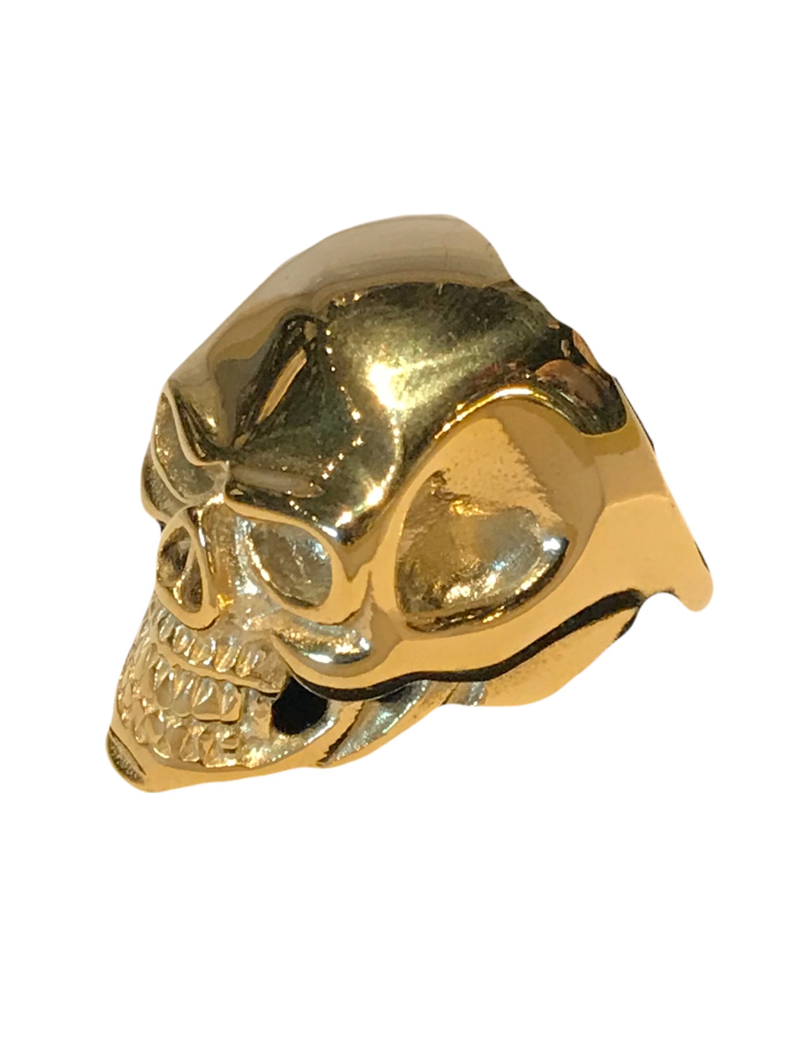 Gold plated sale skull ring