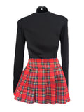 Red Plaid Mini Skirt