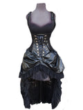 Sinister Corset Dress with Faux Leather
