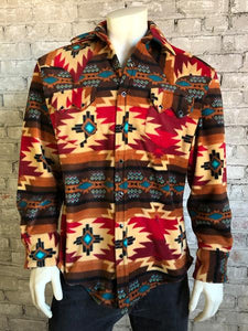 Native Pattern Fleece Shirt