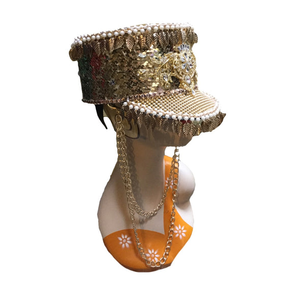 Gold Sequin Hat