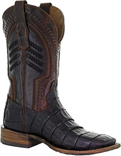 Oil Brown Caiman Boots