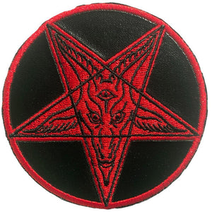 Satanic Circle Shiny Red Patch