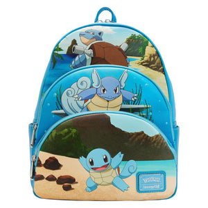 Pokémon Squirtle Evolution Triple Pocket Backpack