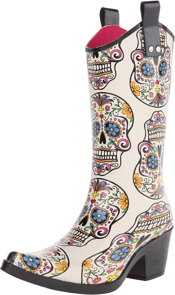 Sugar Skull Rainboots – Roadkill13 - Main Image