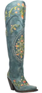 Flower Child Knee High Leather Boots