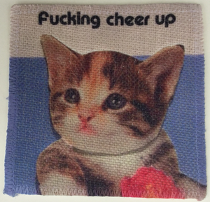 Motivational Kitten Linen Patch