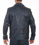 Blue Lamb Leather Jacket - LAST ONE