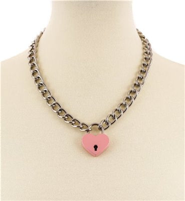 Love Lock Necklace - Pink ONLINE ONLY
