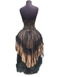 Brown Striped Steampunk Skirt