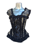 Gold King/Black Lace Overbust Corset