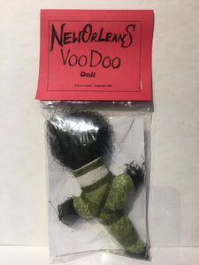 Green Flower Pattern and Green Rope Voodoo Doll