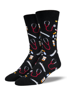 Meds (Black) Men's Funky Socks