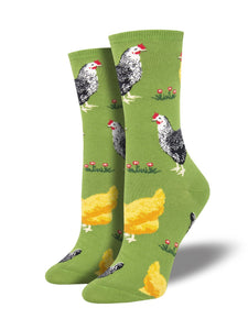 Bock Bock (Green) Women's Funky Socks