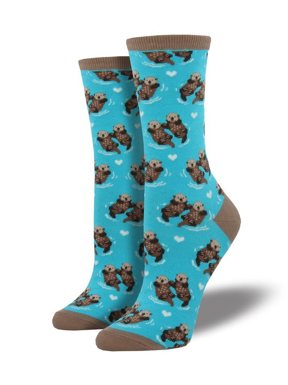Significant Otter (Bright Blue) Women's Funky Socks