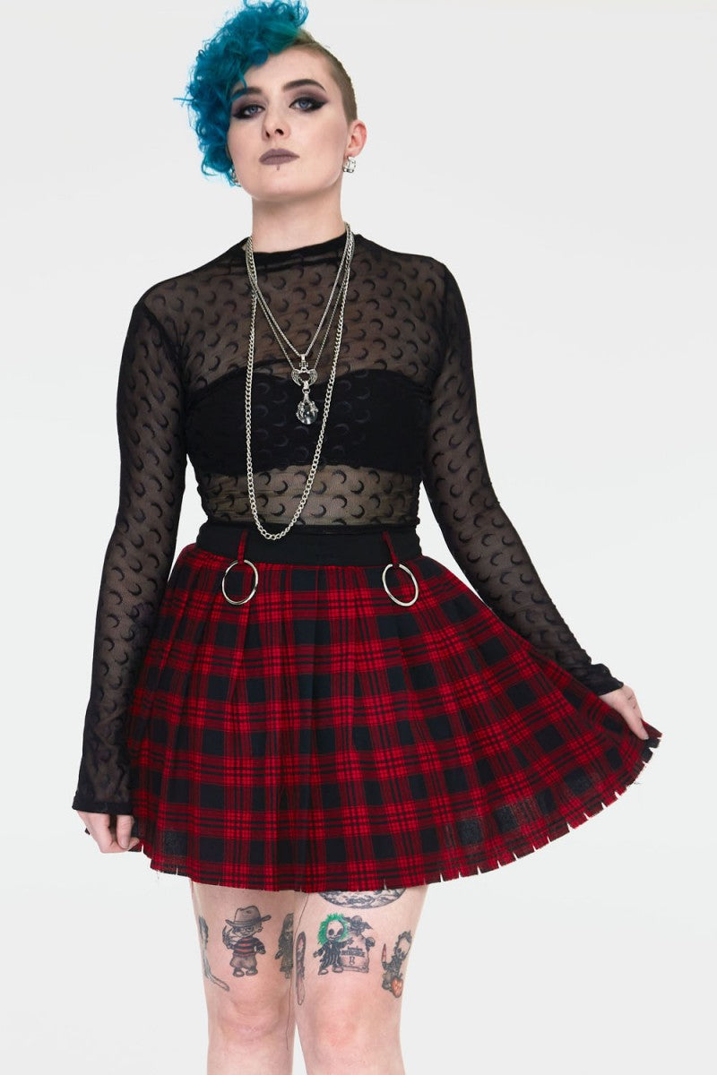 Skater Skirt Joa Red Plaid Skirt Belted Corduroy Mini Skirt Uo